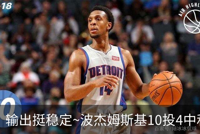 输出挺稳定~波杰姆斯基10投4中&三分7中3&罚球7中6 砍下17分